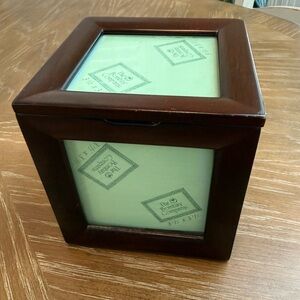 The Bombay Company Picture Frame Cube Storage Keepsake Box 1996